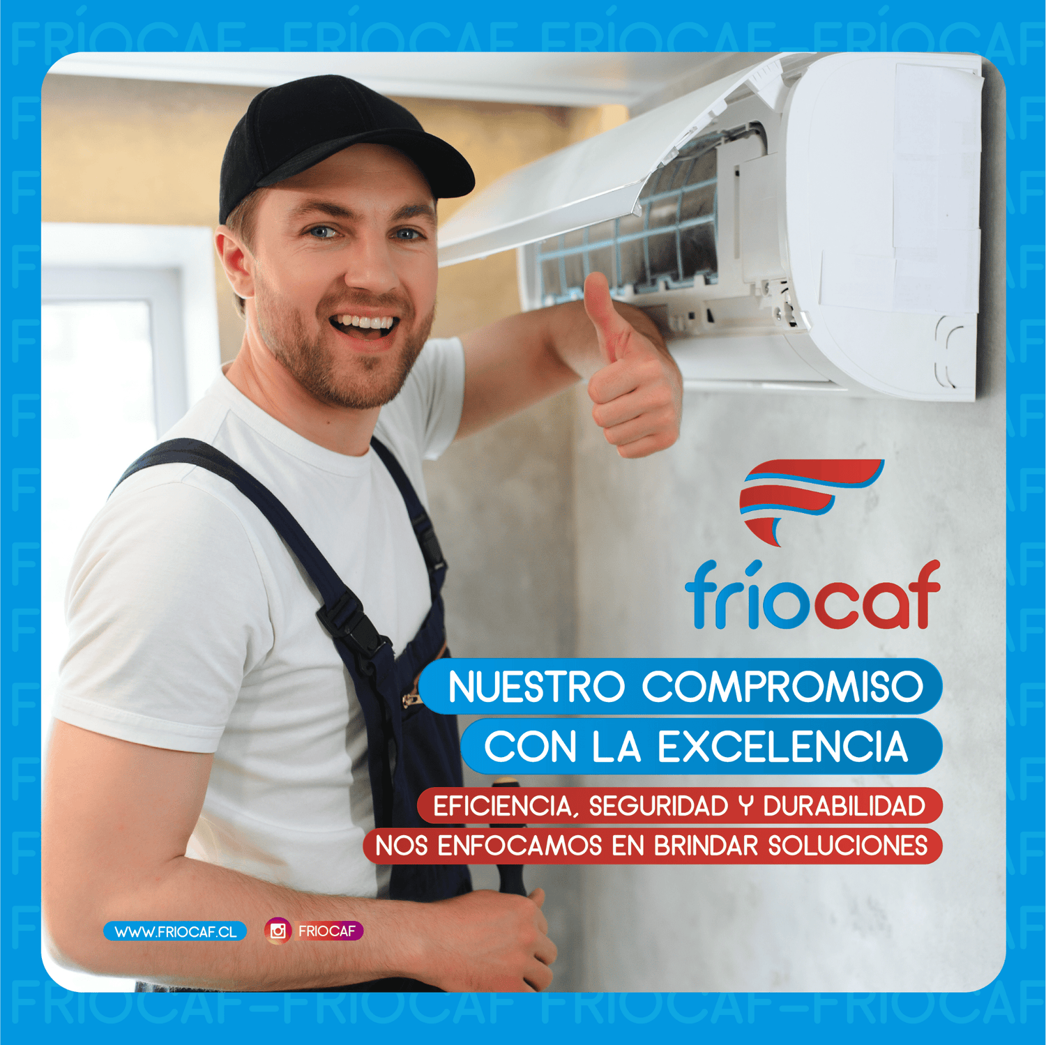 Conócenos en FrioCaf: Más de 25 años de excelencia en soluciones integrales de climatización en Santiago. Técnicos certificados garantizan eficiencia, seguridad, durabilidad y optimización de tus sistemas. ¡Descubre nuestro compromiso con el ahorro energético!
