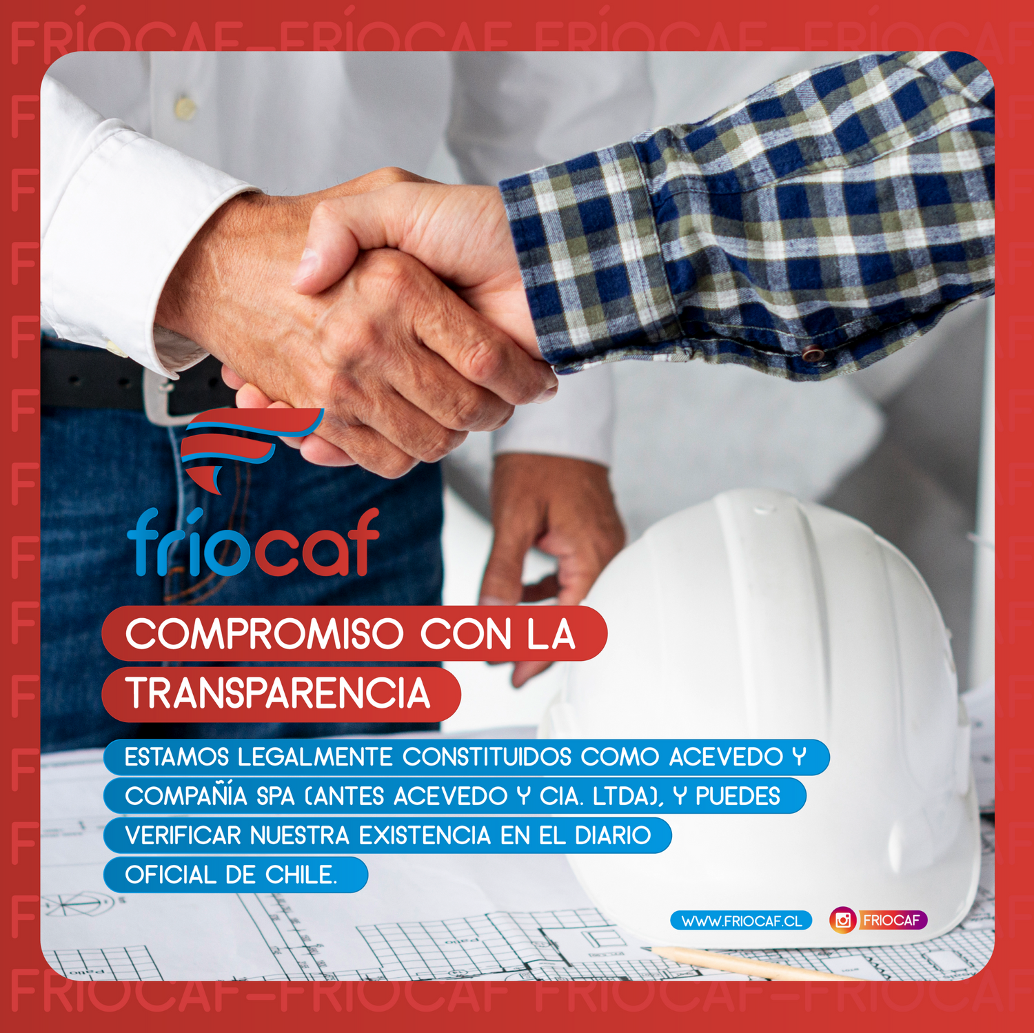 FrioCaf: Cierre de acuerdo para proyecto de climatización destacado, con planos y equipo de seguridad presentes