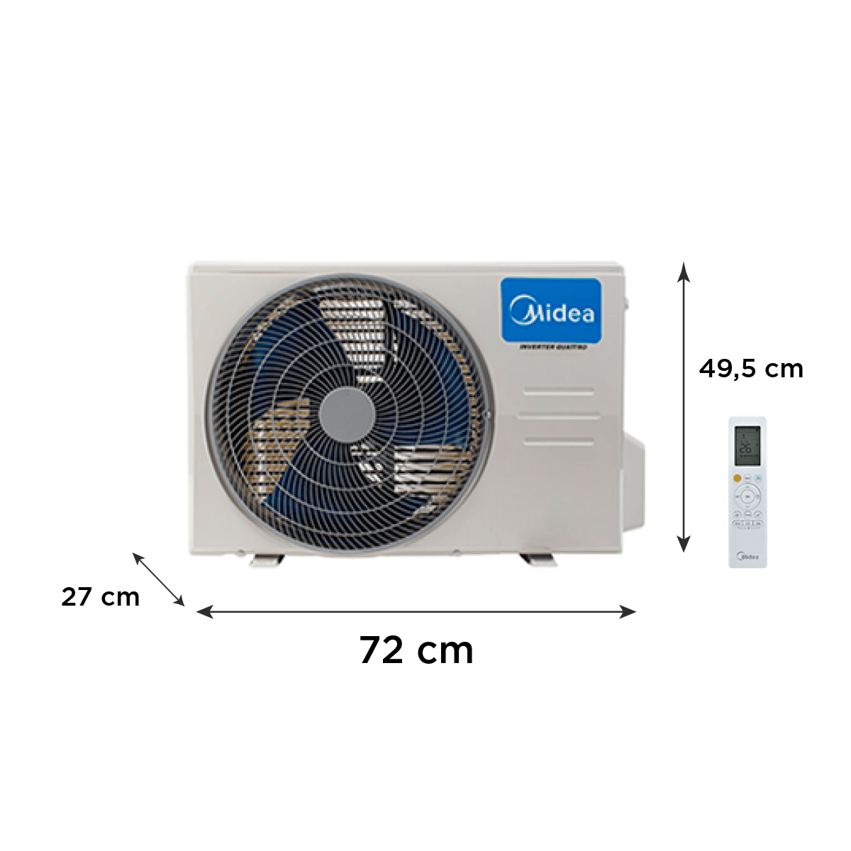Split Muro Midea Inverter Xtreme Dura 9.000 BTU