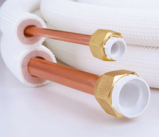 Kit de Tuberías 1/4 y 3/8 con aislación y tuercas – 5 Metros Kit de Tuberías 1/4 y 3/8 con aislación y tuercas – 5 Metros