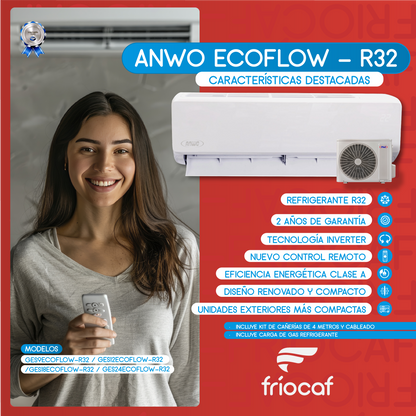 Split Muro Anwo Inverter EcoFlow 24.000 BTU GES24ECOFLOW-R32