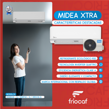 Split Muro Midea Inverter Xtra 9.000 BTU