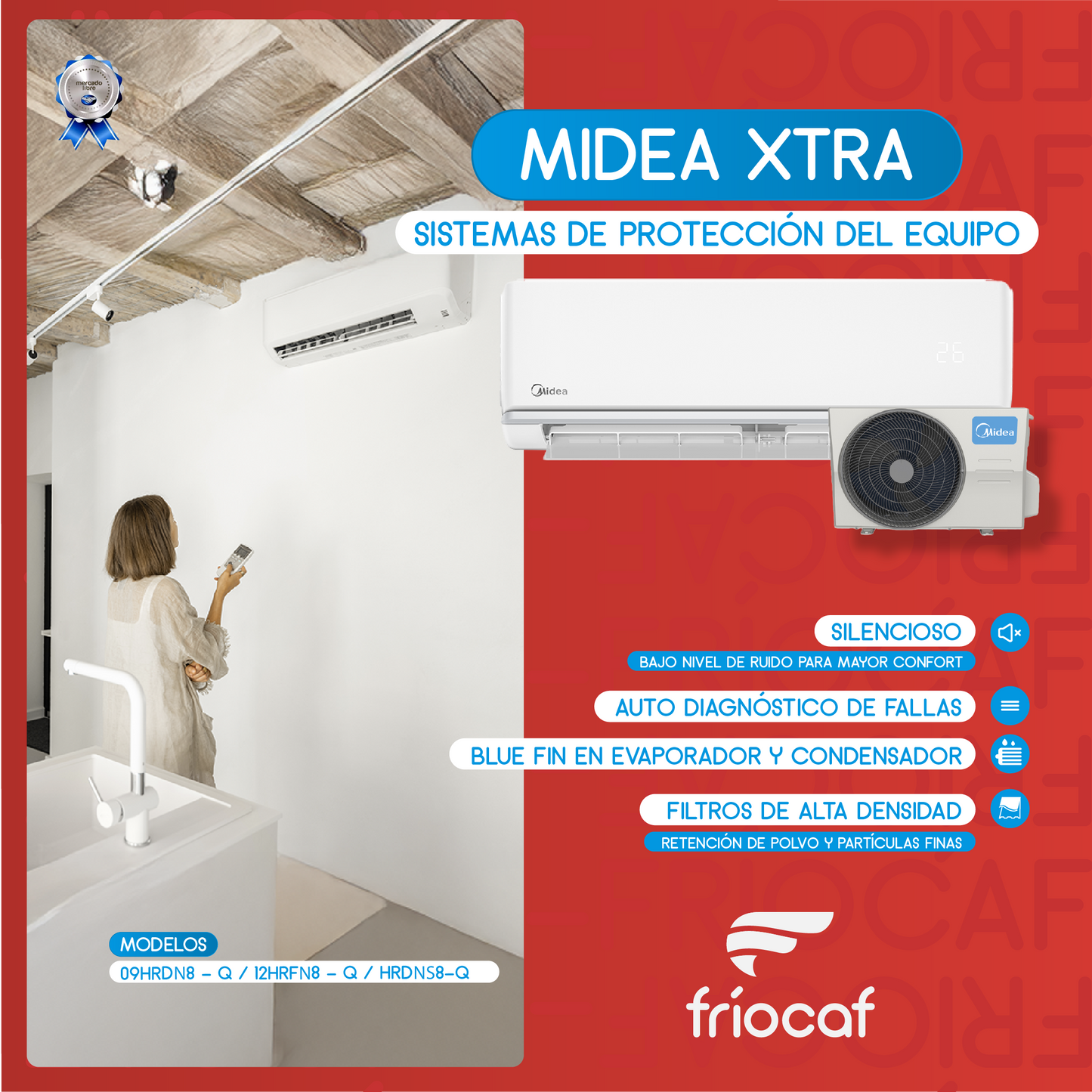 Split Muro Midea Inverter Xtra 9.000 BTU