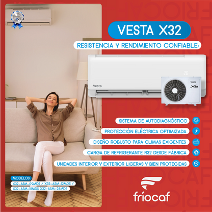 Split Muro Vesta Inverter 9.000 BTU X32-ASM-09MDS