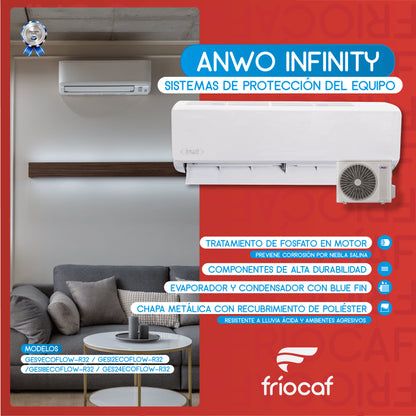 Split Muro Anwo Inverter Infinity  24.000 BTU GES24ECO-INV-R32