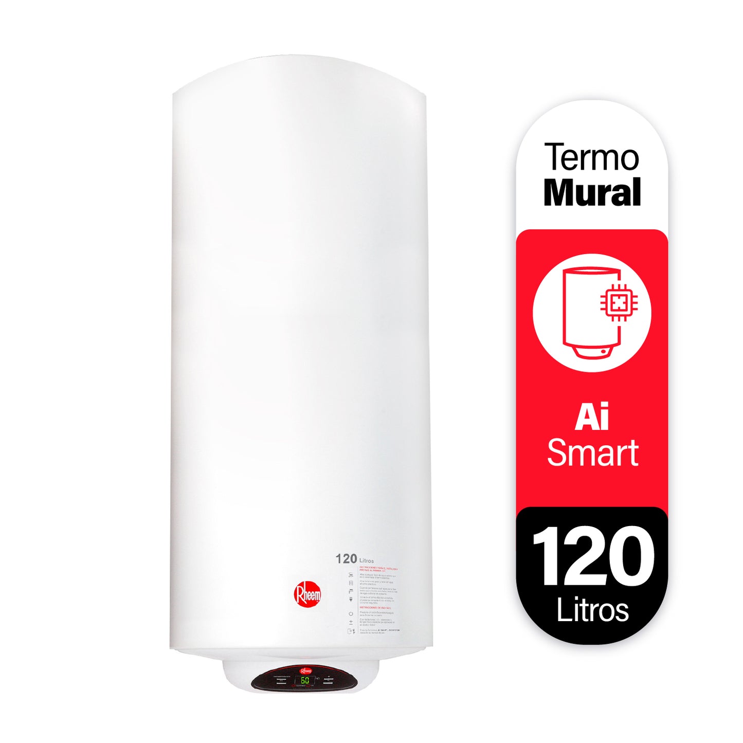 Termo Eléctrico mural Rheem 120L con Tecnología Smart